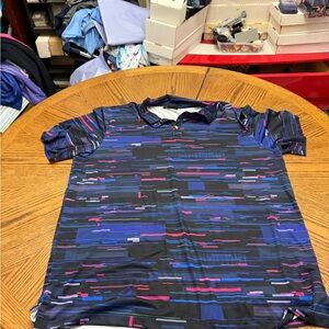 Yatta Golf Stylish Men's Polo Shirt in Black and Blue